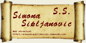 Simona Sipljanović vizit kartica